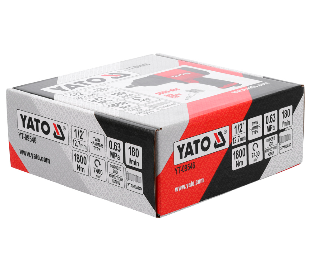 Пневматический ударный гайковерт YATO YT09546 1800Нм 7400об/мин photo 3