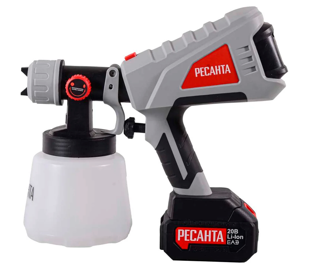 Краскопульт аккумуляторный RESANTA АКП-20Li 20В 4Ач photo 0