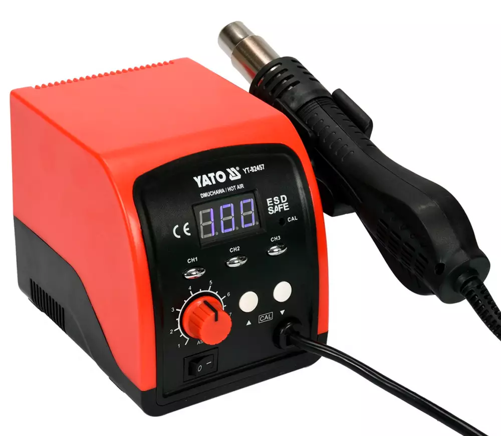 Паяльная станция с феном YATO YT82457 750вт 500°C Сетевой photo 1