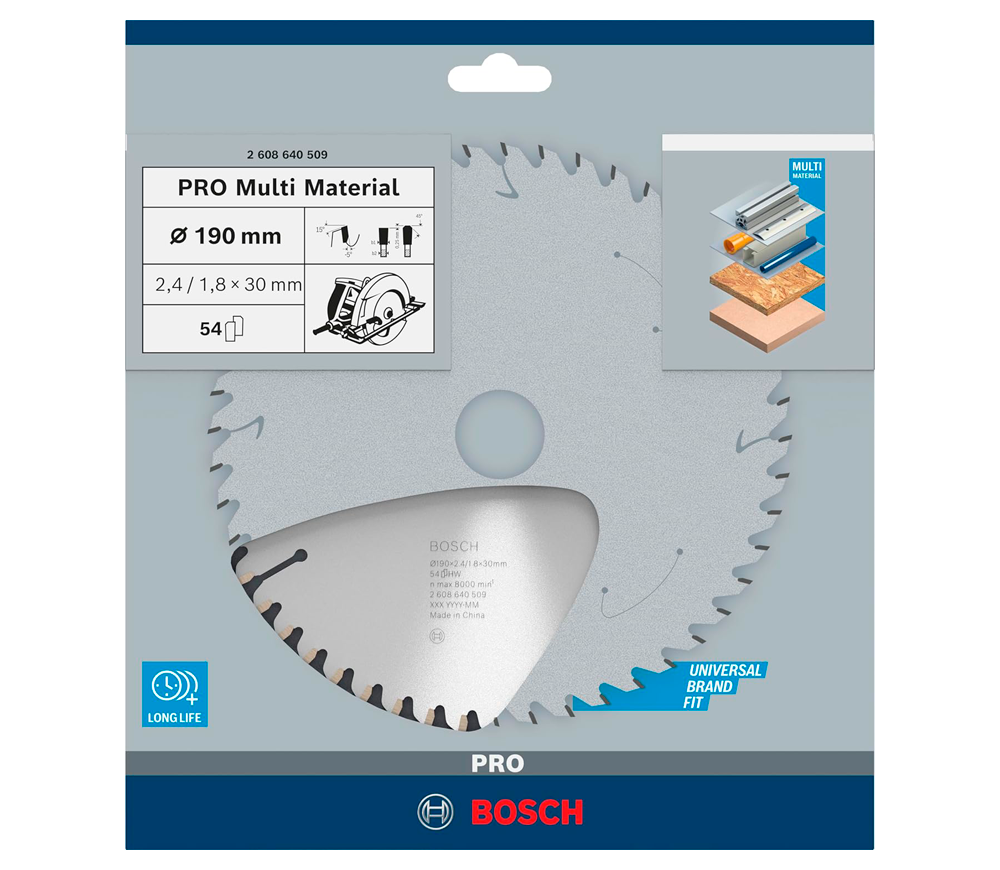 Пильный диск BOSCH MultiMaterial 190мм 2.4мм photo 0