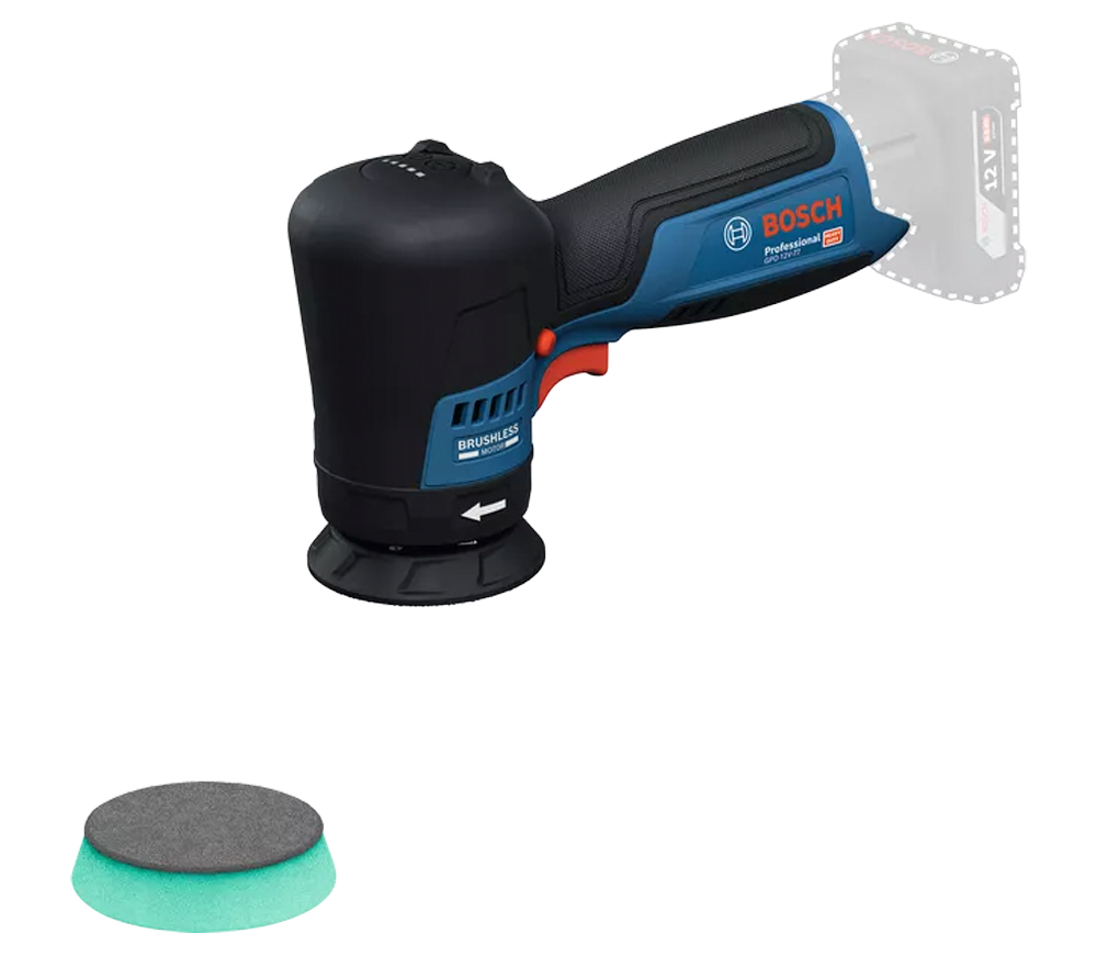 Mașină de polișat fără fir (fără fir) BOSCH GPO 12V-77 77mm 12V photo 0