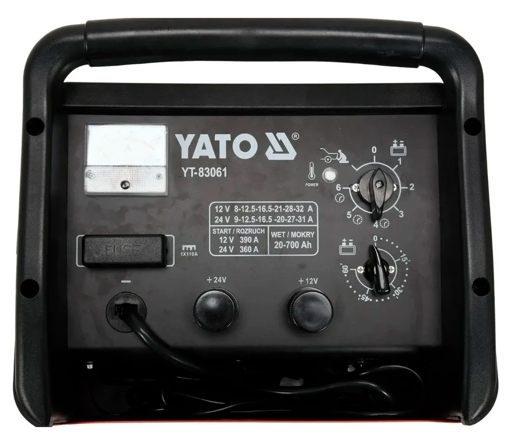 Пуско-зарядное устройство YATO YT83061 390A 12-24В photo 0