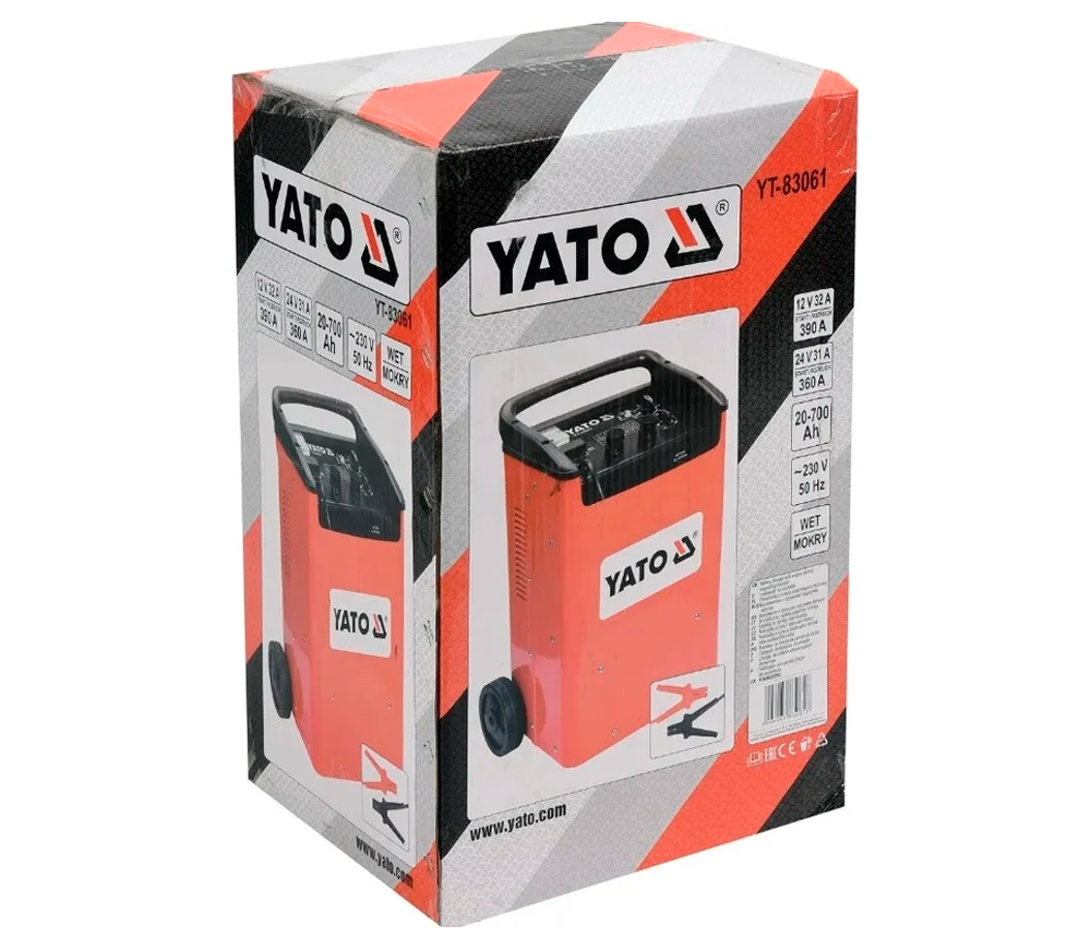 Пуско-зарядное устройство YATO YT83061 390A 12-24В photo 1