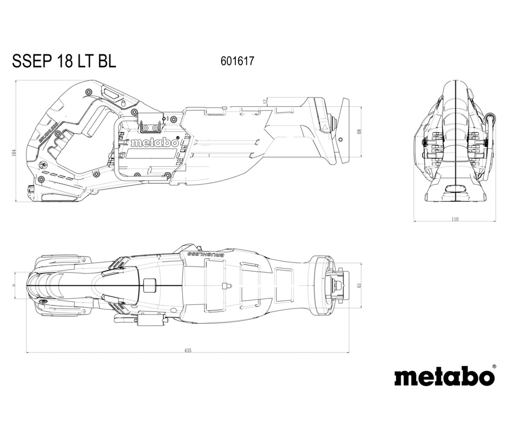 Сабельная пила аккумуляторная METABO SSEP 18 LT BL 18В photo 4