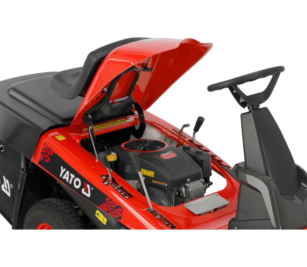 Бензиновая самоходная газонокосилка-трактор YATO YT85550 760мм 12лс photo 8