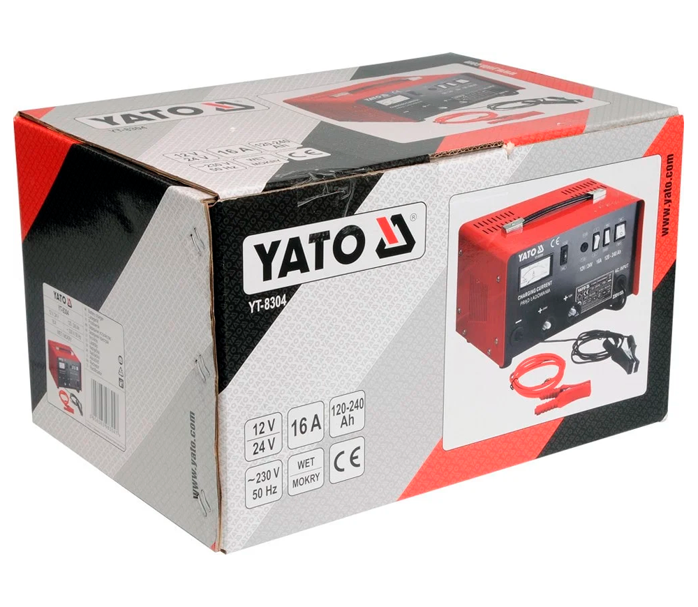 Зарядное устройство YATO YT8304 16A 12-24В photo 0