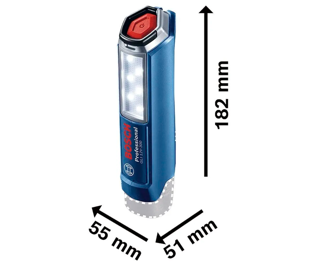 Фонарь строительный аккумуляторный BOSCH GLI 12V-300 300лм 12В photo 3