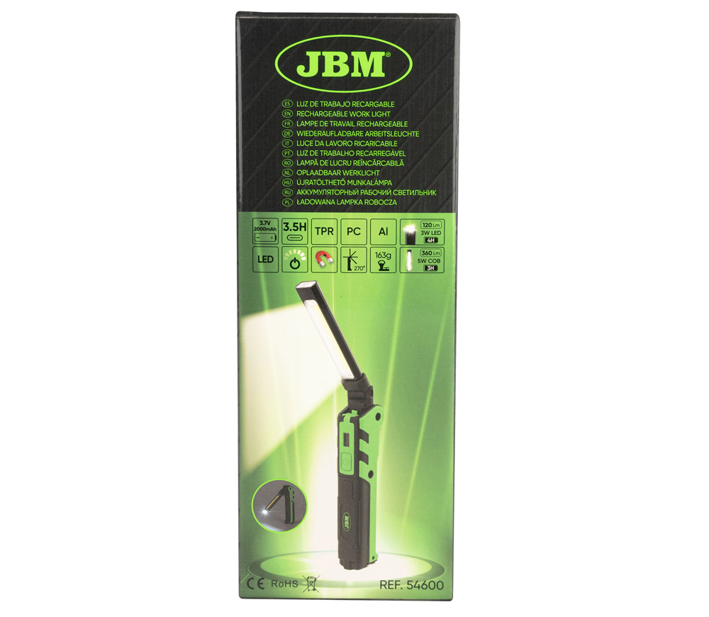 Фонарь строительный аккумуляторный JBM JBM-54600 120/360лм 3.7В 2Ач photo 3