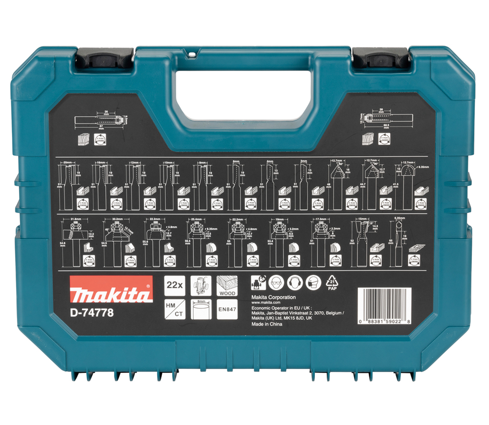 Набор фрез по дереву MAKITA D-74778 photo 0
