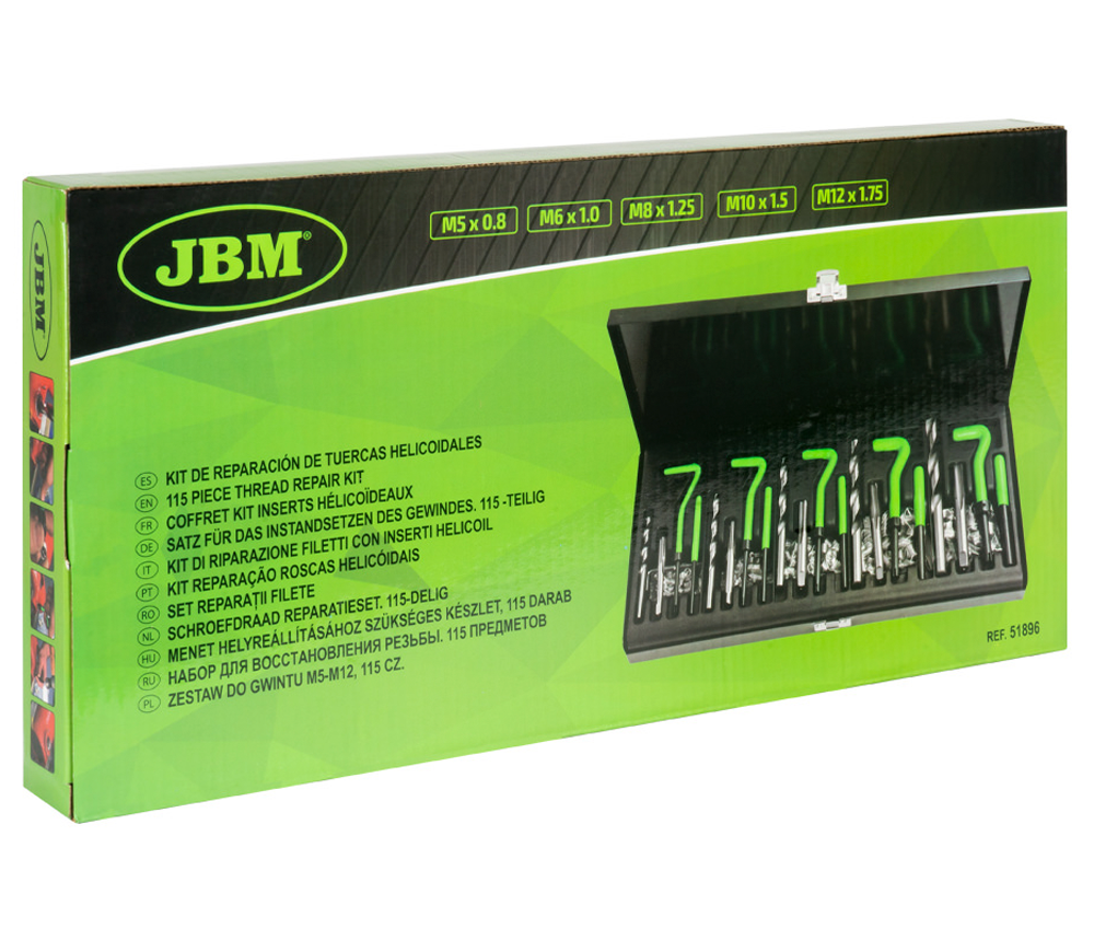 Set de tarozi JBM-51896 M5-M12 0.8-1.75 photo 3