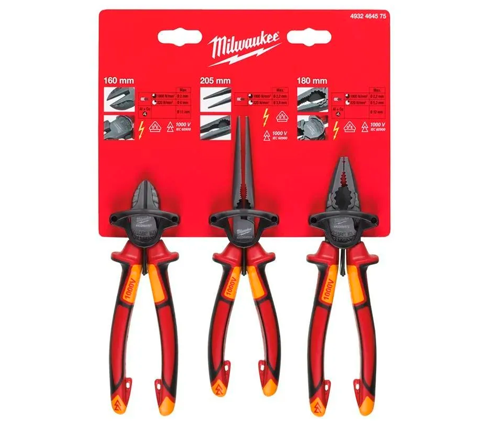 Set de clești VDE 3buc MILWAUKEE Milwaukee Plier Set photo 0