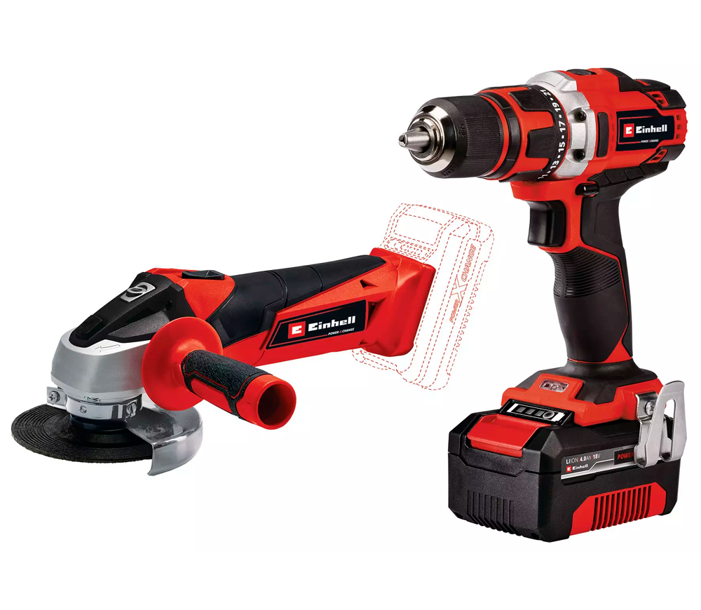 Set de unelte cu acumulator EINHELL TE-TK 18/2 Li Kit (CD+AG) photo