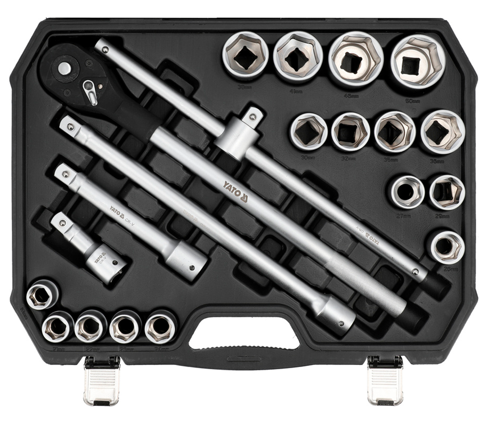 Set de socuri 3/4" 21 piese YT-13351 19-50 mm photo 0