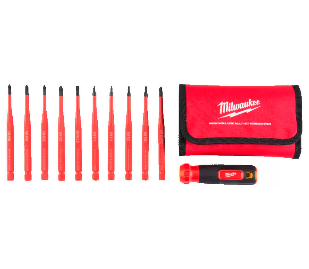Набор отверток электрика 10 шт MILWAUKEE Insulated 10 в 1 Multi-Bit photo