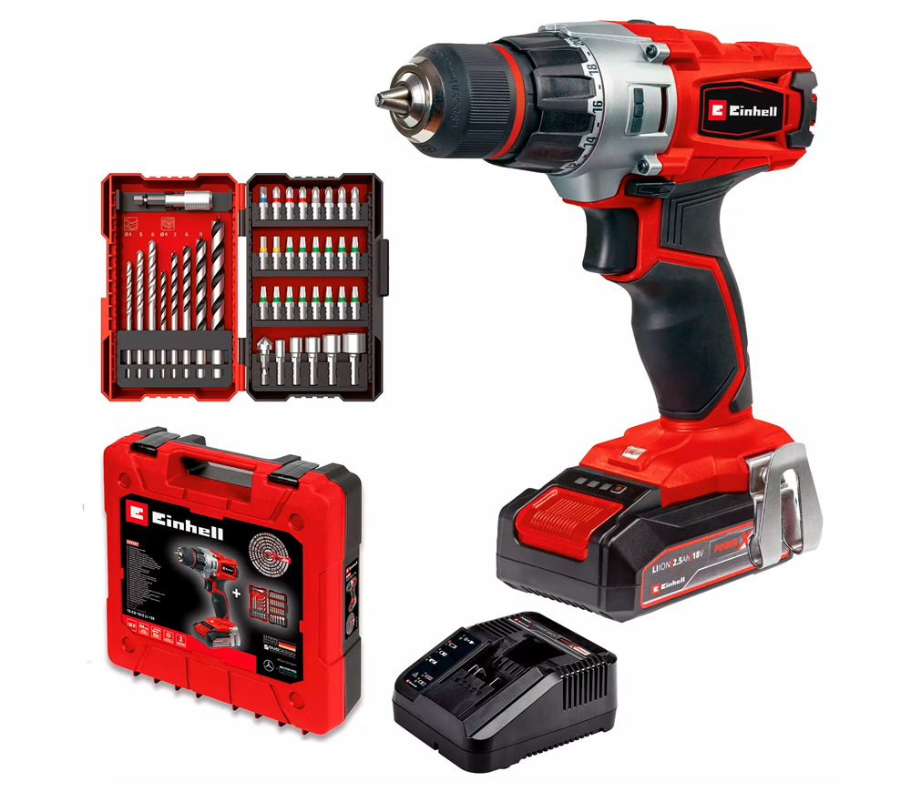 Mașină de înșurubat cu acumulator EINHELL TC-CD 18/2 Li +39 18V 2.5Ah photo