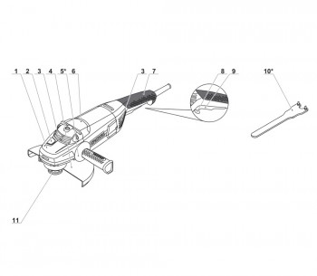 Угловая шлифмашина CROWN CT13489-230S 2600вт 230мм photo 3