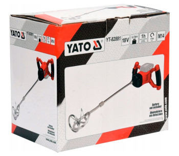 Миксер строительный  аккумуляторный (без аккумуляторов) YATO YT82881 18В photo 2