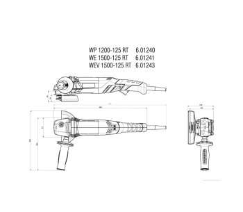 Угловая шлифмашина METABO WEV1500-125R  1500вт 125мм photo 1