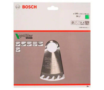 Пильный диск BOSCH 2608640616 190мм 36T photo 1