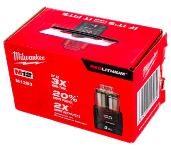 Аккумулятор MILWAUKEE M12B3 Слайдер 12В 3Ач photo 3