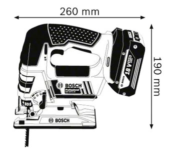 Лобзик аккумуляторный (без аккумуляторов) BOSCH GST 18 V-LI 18В photo 1