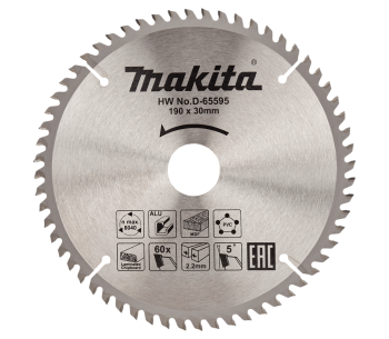 Disc pentru fierastrau electric MAKITA D-65595 190mm 60T photo
