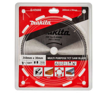 Disc pentru fierastrau electric MAKITA D-65660 260mm 120T photo 1