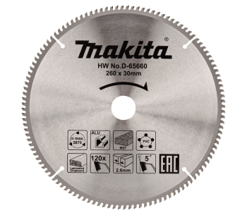 Disc pentru fierastrau electric MAKITA D-65660 260mm 120T photo