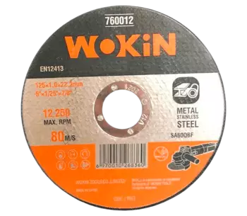 Абразивный диск по металлу WOKIN 760012 125мм 1мм photo