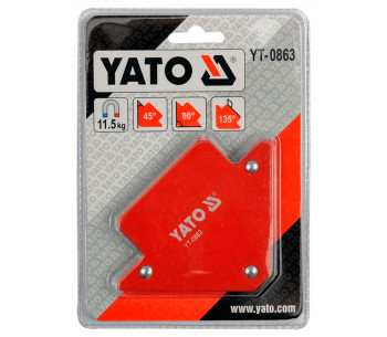 Магнитный уголок для сварки YATO YT0863 45/90/135 11.5kg photo 0