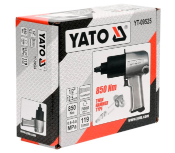 Пневматический ударный гайковерт YATO YT09525 850Нм 7000об/мин photo 1