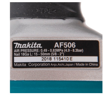 Пневматический степлер MAKITA AF506 50мм 8бар photo 2