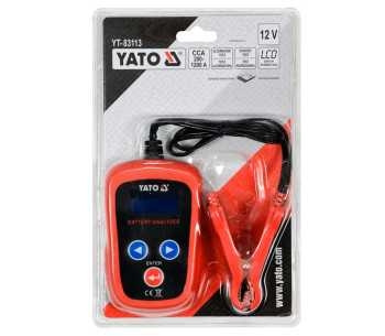 Тестер для аккумулятора автомобиля YATO YT83113 12В 200/1200A photo 1