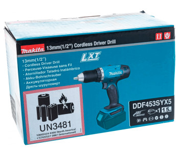 Mașină de înșurubat cu acumulator MAKITA DDF453SYX5 18V 1.5Ah photo 6