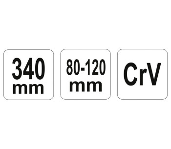 Cheie reglabilă pivotantă YATO YT01673 80-120mm 340mm photo 2