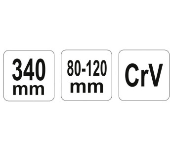 Cheie reglabilă pivotantă YATO YT01678 80-120mm 340mm photo 1