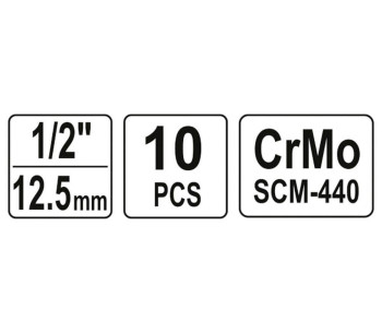 Set 10 duze tubulare de impact YATO YT1025 10-22mm photo 3