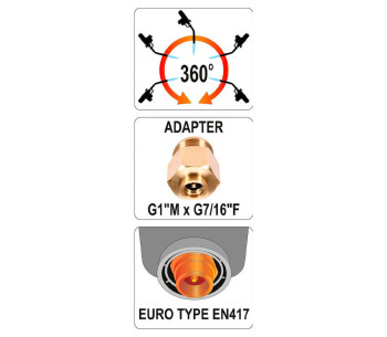 Газовая горелка с пьезоподжигом YATO YT36715 142г/ч 2800°C photo 3