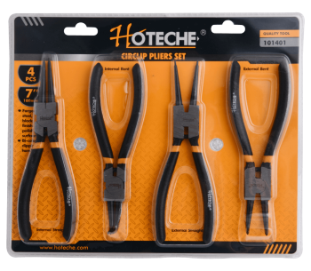 Щипцы для стопорных колец HOTECHE 101401 180мм 4шт photo