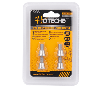 Набор 4 бит c ограничителем HOTECHE 251022 PH2 25мм photo