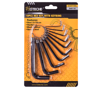 Set 10 chei hexagonale HOTECHE 260110 1.5x10mm photo