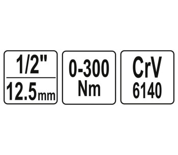 Cheie dinamometrică YATO YT07641 1/2" 0-300 Nm photo 6