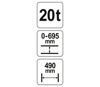 Presă hidraulică YATO YT55581 20T 0-695mm photo 2