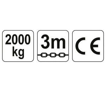 Macara manuală cu lanț YATO YT58953 2000kg 3m photo 0