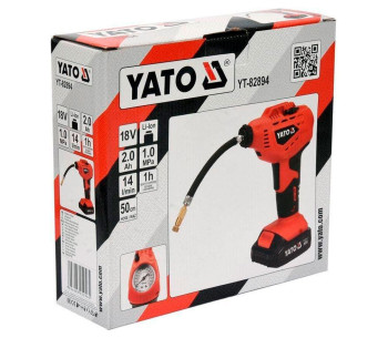 Автокомпрессор с аккумулятором YATO YT82894 36вт 10бар 14л/мин photo 5