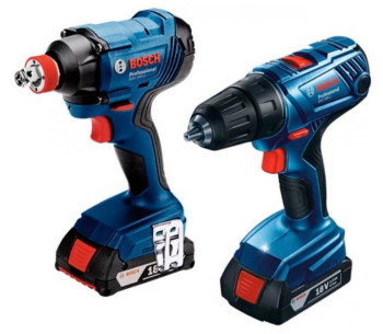 Шуруповерт аккумуляторный BOSCH GDX 180-Li + GSR 1802-Li (6019G5222) 18В 1.5Ач photo 0