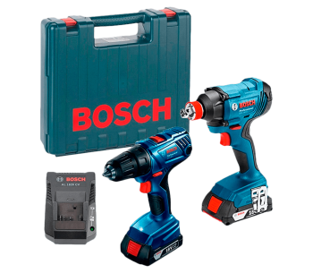 Шуруповерт аккумуляторный BOSCH GDX 180-Li + GSR 1802-Li (6019G5222) 18В 1.5Ач photo