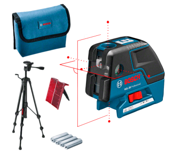 Nivelă cu laser BOSCH GCL 25 2fascicole/5puncte 30m photo