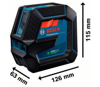 Лазерный уровень BOSCH GLL 2-15 G (601063W01) 2луча 15m photo 1