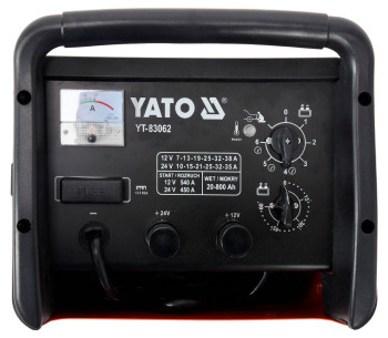 Пуско-зарядное устройство для аккумуляторов YATO YT83062 540A 12-24В photo 0